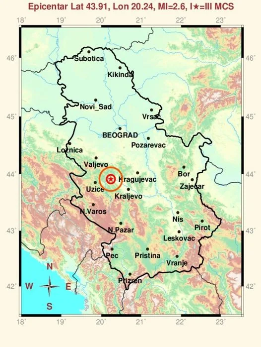 Zemljotres u regionu Čačka - Lokal Info