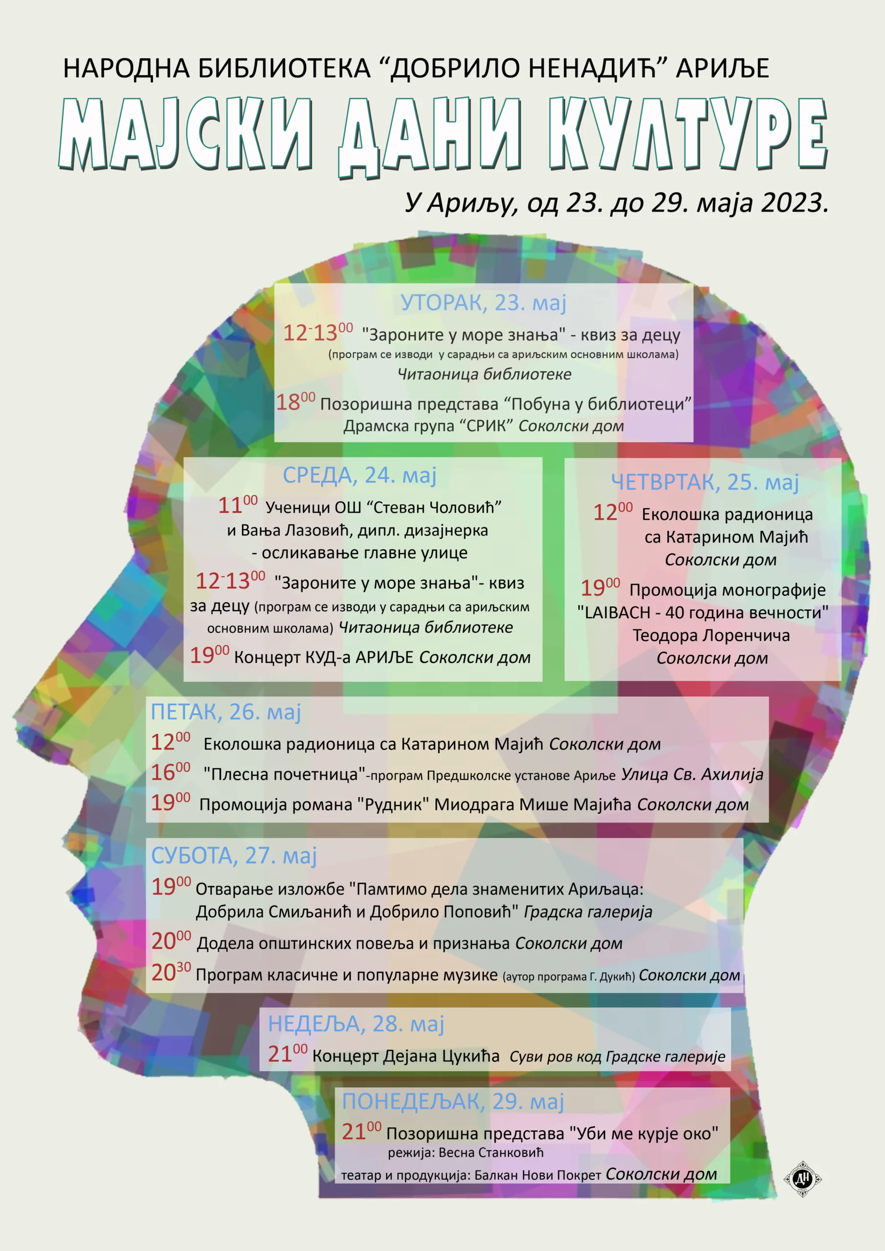 Majski dani kulture od 23. do 29. maja - Lokal Info
