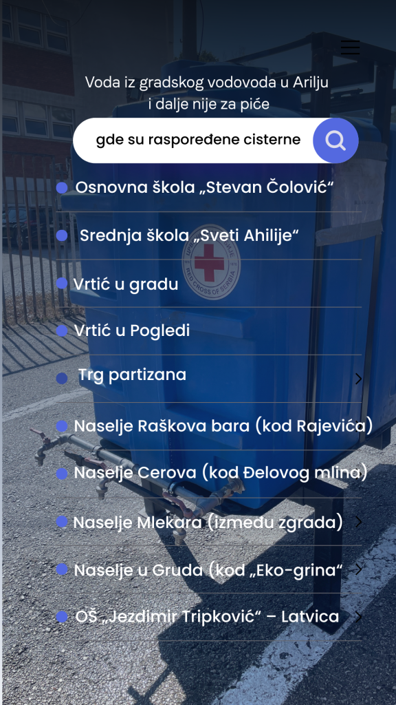 Voda u Arilju i dalje nije za piće – cisterne postavljene na deset lokacija - Lokal Info
