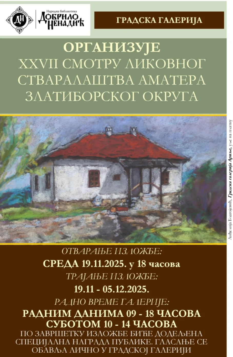 Smotra likovnog stvaralaštva amatera Zlatiborskog okruga u Gradskoj galeriji u Arilju - Lokal Info