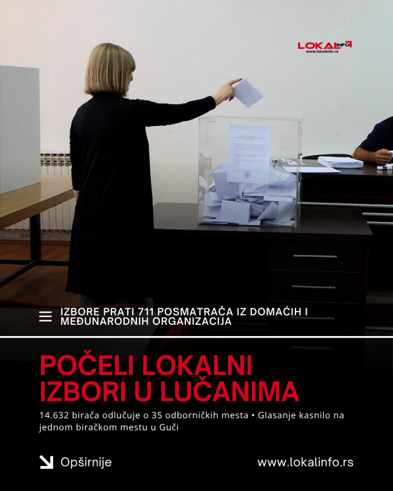 Počeli lokalni izbori u Lučanima: 14.632 birača odlučuje o 35 odborničkih mesta Počeli lokalni izbori u Lučanima: 14.632 birača odlučuje o 35 odborničkih mesta - Lokal Info