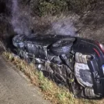 Teška saobraćajna nezgoda u Virovu – automobil sleteo sa kolovoza i zapalio se