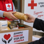Ilustracija humanitarne akcije Crvenog krsta Arilje – doniranje osnovnih životnih namirnica za najugroženije građane.