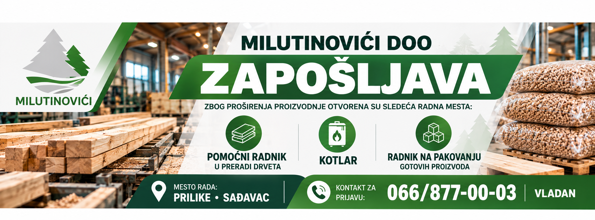 Milutinovići – zapošljavanje oktobar 2026